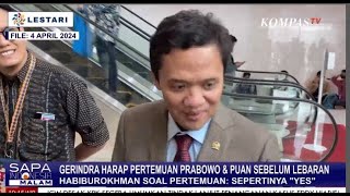 Waketum Gerindra Harap Pertemuan Prabowo \u0026 Puan Sebelum Lebaran