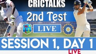 LIVE Video IND vs WI 2nd Test Day 1 | Live Score | Live Commentary