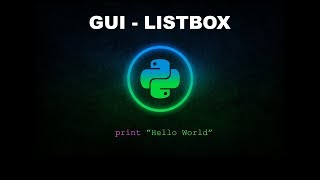 Listbox - Python Programming