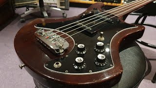 Guild B302-F Fretless Bass Guitar 1980 Vintage USA Model - Up Close Video Review