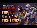 Top 10: 3-Star & 4-Star Fighters! (Patch 1.0.2) - Mortal Kombat: Onslaught - MKO