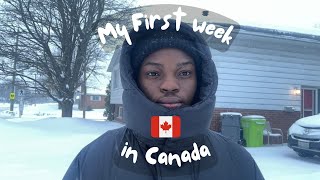 My First Week in Canada 🇨🇦 | Exploring Sault Ste. Marie, Snow Experience \u0026 Settling In