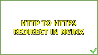 http to https redirect in NGINX