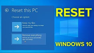 How To Reset Windows 10 Laptop