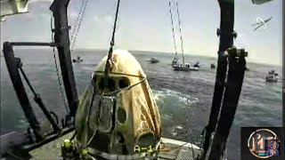 | SpaceX Crew Dragon DM-2 splashesdown | Space to Earth | Astronauts : Doug Hurley and Bob Behnken |
