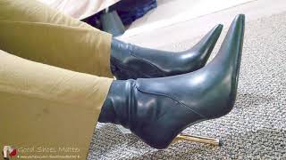 ZARA Black Pointy Boots With Golden Stiletto Heel | Unboxing Video