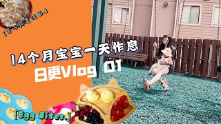 日更vlog 01｜14个月宝宝新的作息｜14个月宝宝吃什么｜亲子丼盖浇面｜instant pot 版egg bites｜疫情下怎么去playground玩