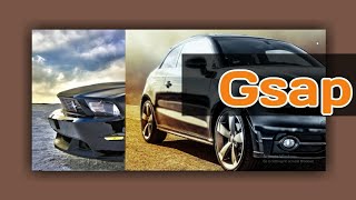Creative image slider with gsap, web design