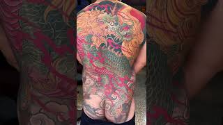 麒麟大背復原3個月～～～極之彫刺青 紋身 Yung tattoo jizhidiao