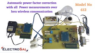 AUTOMATIC POWER FACTOR CORRECTION WITH ALL POWER MEASUREMENTS  OVER LORA WIRELESS COMMUNICATION