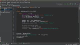 Python GUI Development with GTK+ 3 Tutorial 8 HeaderBar