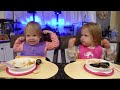 Twins try hush puppies