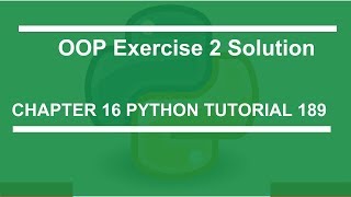 OOP Exercise 2 Solution : Python tutorial 189