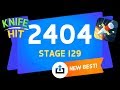 Knife Hit Gameplay | World Record (Stage 129) | (iOS, Android)