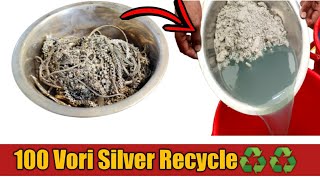 How to Recycle Silver from old Ornaments || Full Process for Refine Silver || 4K Video ||