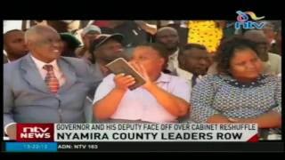 Nyamira governor and his deputy face off over cabinet reshuffle