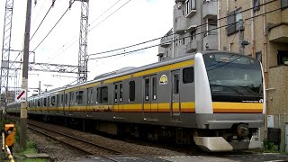 JR南武線E233系N34編成各駅停車川崎行き 平間－向河原の踏切通過