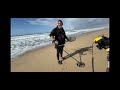 King tides uncover a gold filled beach metal detecting with friends @piratemikestreasure