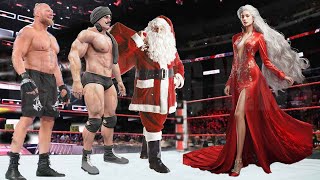 Red She Hulk vs Dara Singh Brock Lesnar Santa Claus Match