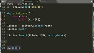 Python, database with shelve (3)