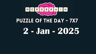 Wordbrain Daily Challenge January 2 2025 | Wordbrain Puzzle of the day Answers