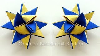 Sterne basteln: Fröbelstern - Basteln Weihnachten - Fröbelsterne Anleitung - Origami