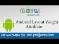 Android Tutorial 2019 - Android Layout Weight-Attribute