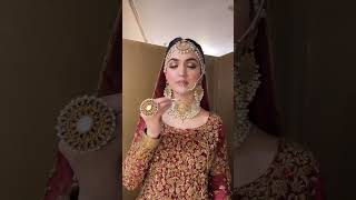beautiful Pakistani bride rukhsati look | cute bride whatsapp status #shorts #nikah #whatsappstatus