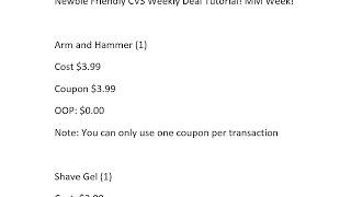 Newbie Friendly CVS Weekly Deal Tutorial! MM Week!