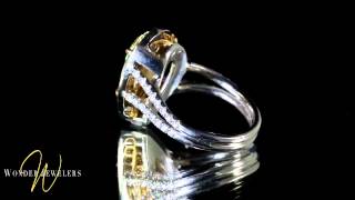 FANCY YELLOW PEAR SHAPE DIAMOND RING WONDER JEWELERS