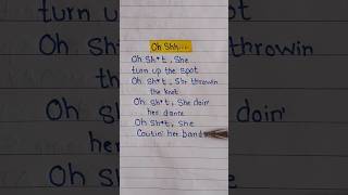 Ice Spice, Travis Scott - Oh Shhh.. | handwritten lyrics| #icespice#travisscott #lyircs #rap #music