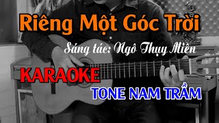 Riêng Một Góc Trời - Karaoke Tone Nam Trầm - Beat Guitar