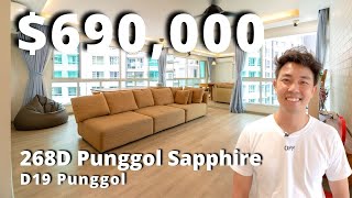 Scandinavian 5 Room Premium HDB ($690K) D19 Punggol Sapphire | Selling Singapore Home Tour Ep.95