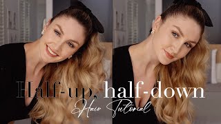 Half up, half down Hair Tutorial Featuring Foxy Lock Clip in Hair Extensions