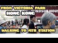 HONG KONG - WALKING  FROM CAUSEWAY BAY PARK TO MTR STATION