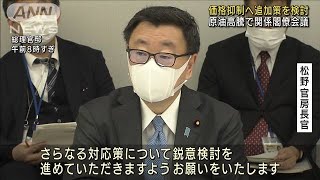 原油高騰で関係閣僚会議　価格抑制へ追加対策を検討(2022年2月10日)