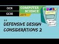 75. OCR GCSE (J277) 2.3 Defensive design considerations 2