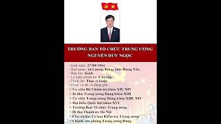 Bí thư Hà Nội Nguyễn Duy Ngọc làm Trưởng ban Tổ chức Trung ương