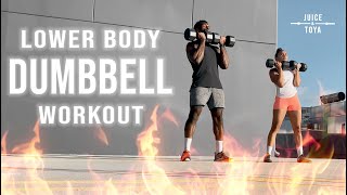Lower Body Dumbbell Workout (High Intensity Drop Set Burnout)