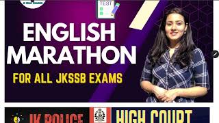 MARATHON SESSION-04 II GENERAL ENGLISH II SET-01 II JKP CONSTABLE II #jkssb #jkpconstable