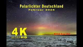 Polarlichter Februar 2025 in Deutschland, aufgenommen am wohl besten Standort in Land.