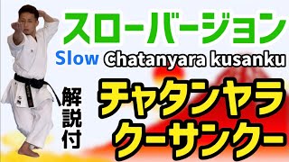 [チャタンヤラクーサンクー] スロー　Chatanyara kusanku slow motion 空手　形　karate kata りゅう先生　ryusensei りゅうチューブ　ryutube