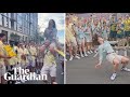 Viral Australian breaker 'Raygun' dances her way to the Paris Olympics closing ceremony