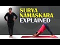 Surya Namaskara | Yoga Warm-up Routine | Sun Salutation | Step by step Explained