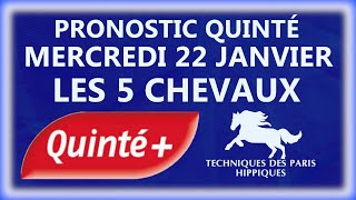 PRONOSTIC QUINTÉ+ DU MERCREDI 22 JANVIER 2025 | PRIX UNE DE MAI | ATTELE | R1C4 | CAGNES/MER