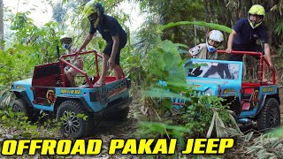 DIMAS OFFROAD!! MANASIN JEEP SAMBIL OFFROAD BARENG AYAH, EH MALAH TERPER0S0K