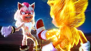 Super Sonic VS Super Shadow na Terra e no ESPAÇO | MELHORES CENAS do filme Sonic 3 🌀 4K