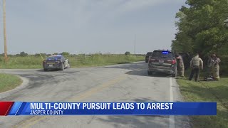 Multi-county pursuit leads to arrest in Jasper County