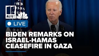 Biden remarks on Israel-Hamas ceasefire in Gaza | Live stream