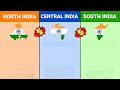 north india vs central india vs south india comparison 2023 versus kingdom